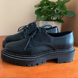 Black Chunky Platform Derby H&M Shoes